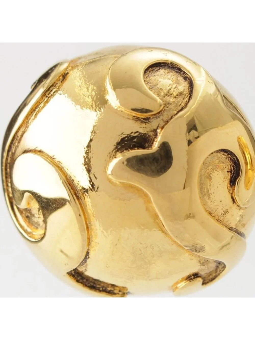 Saint Laurent Vintage Circle Earrings Gold